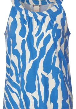 Top Mit Blauem Zebraprint