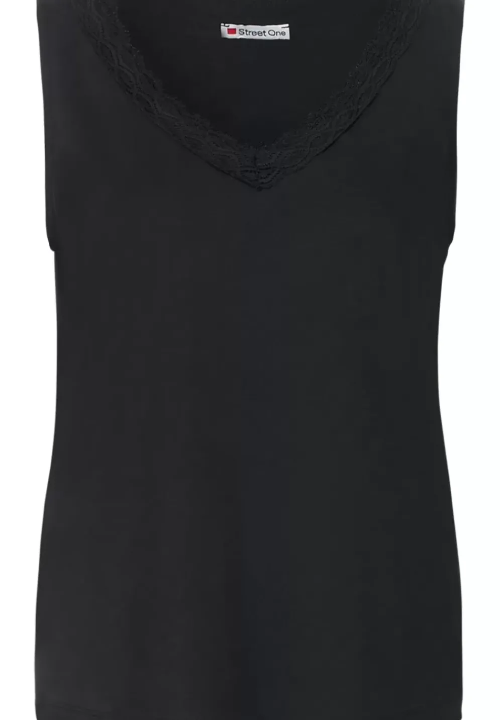 Top Mit Spitzen V-Neck