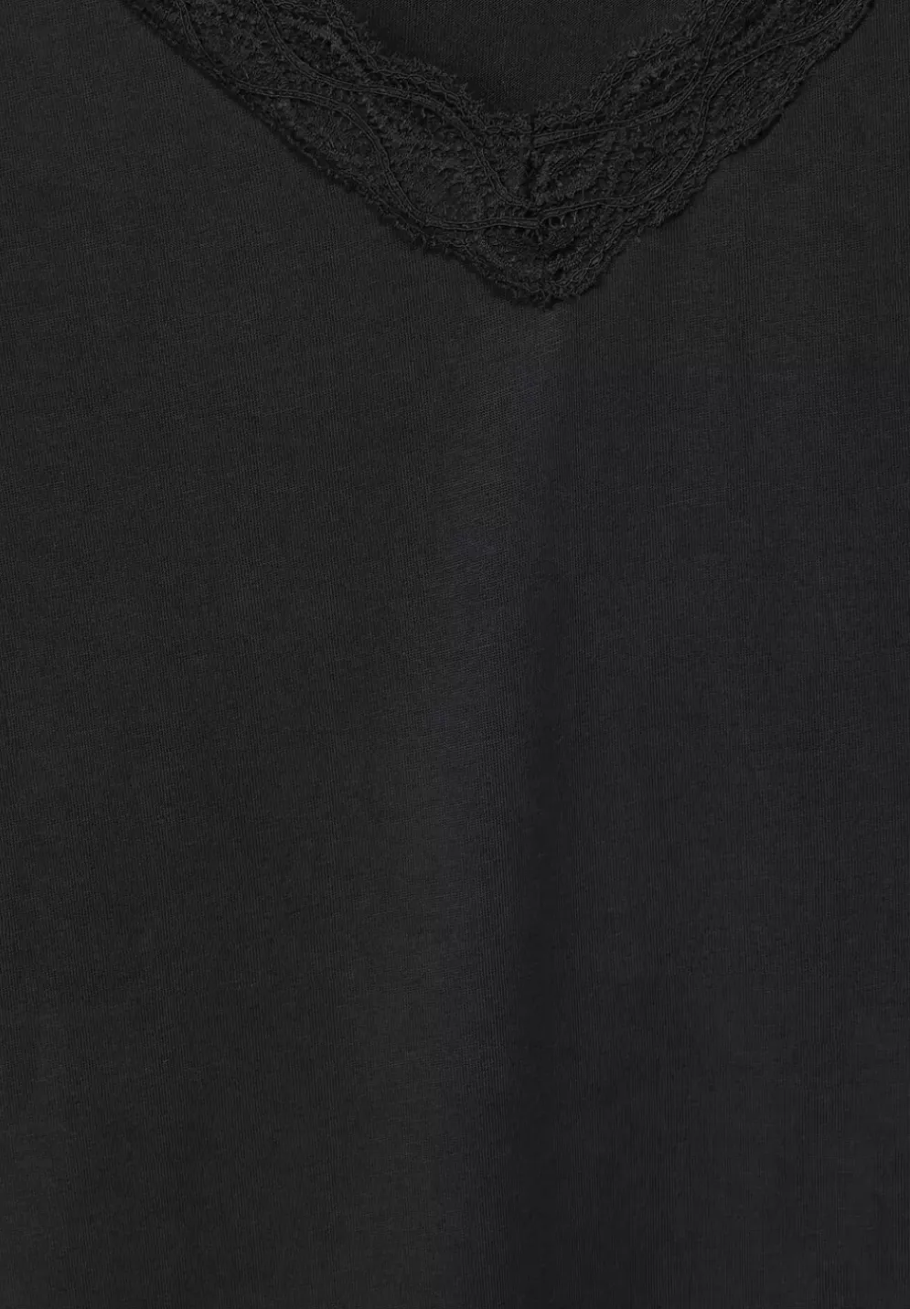 Top Mit Spitzen V-Neck