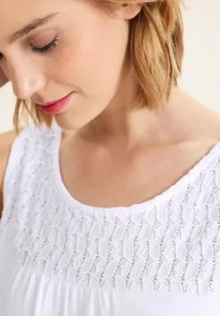 Top Mit Spitzendetail