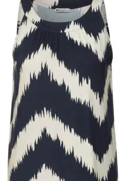 Top Mit Zick Zack Print