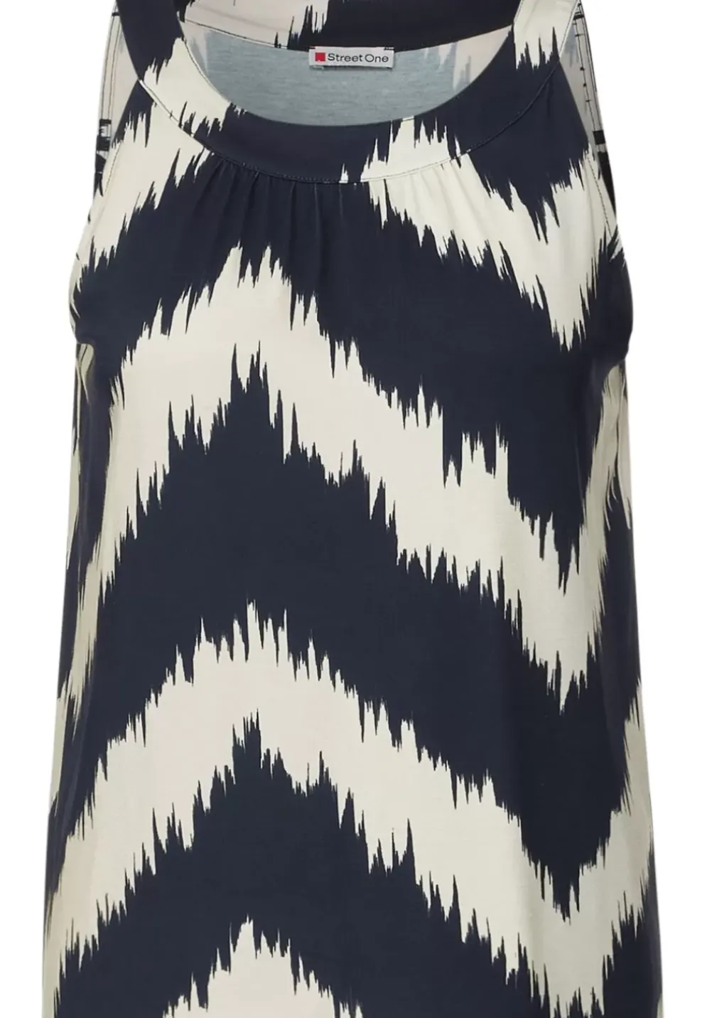 Top Mit Zick Zack Print