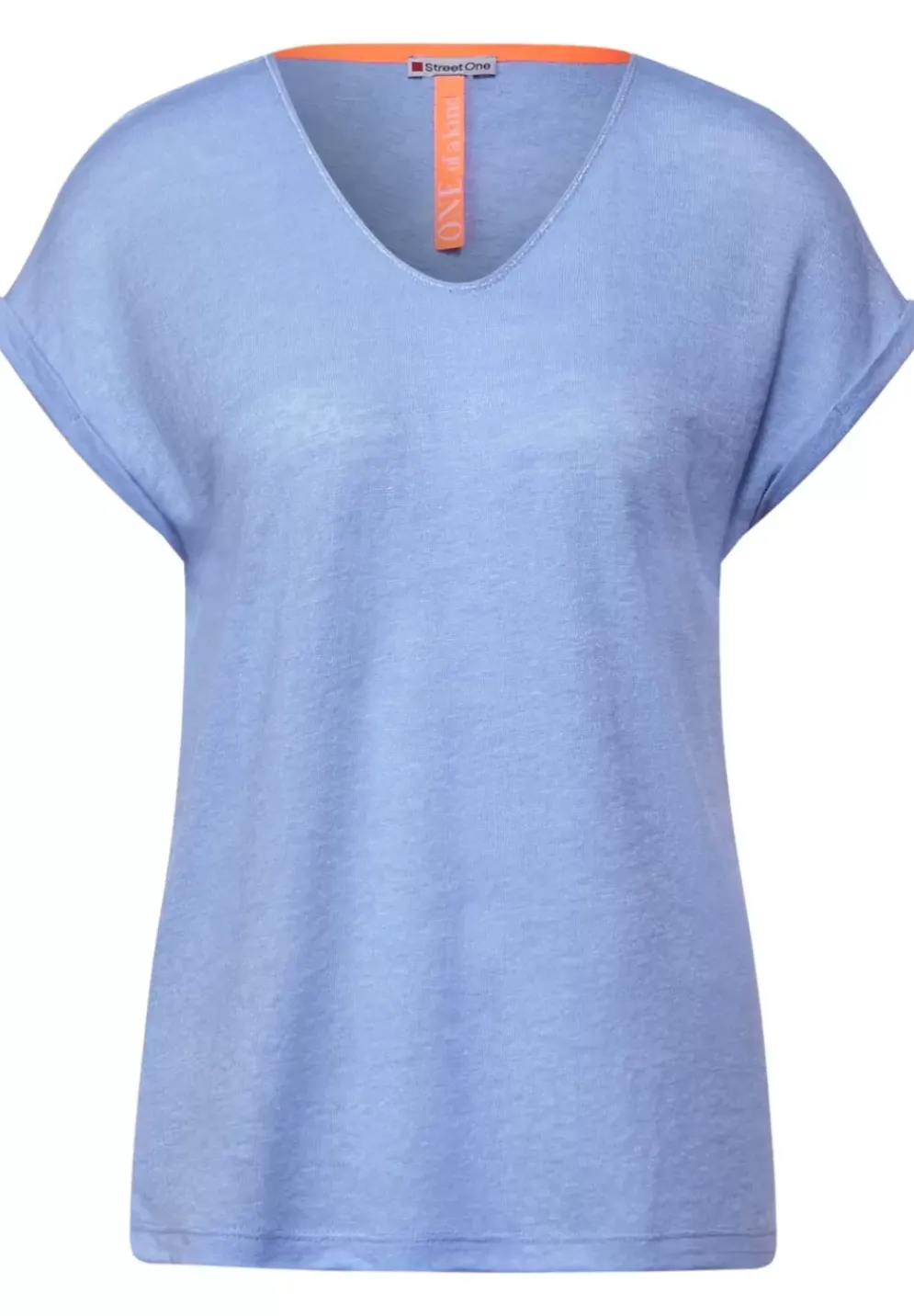 T-Shirt Im Leinen Look
