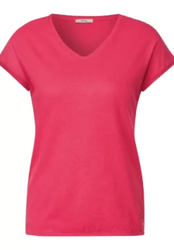 T-Shirt Im Leinenmix