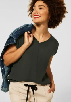 T-Shirt Im Materialmix