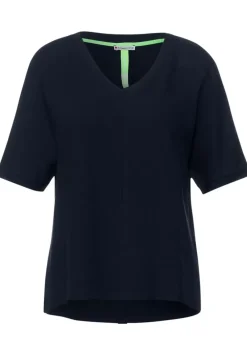 T-Shirt Im Materialmix