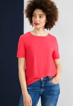 T-Shirt Im Materialmix