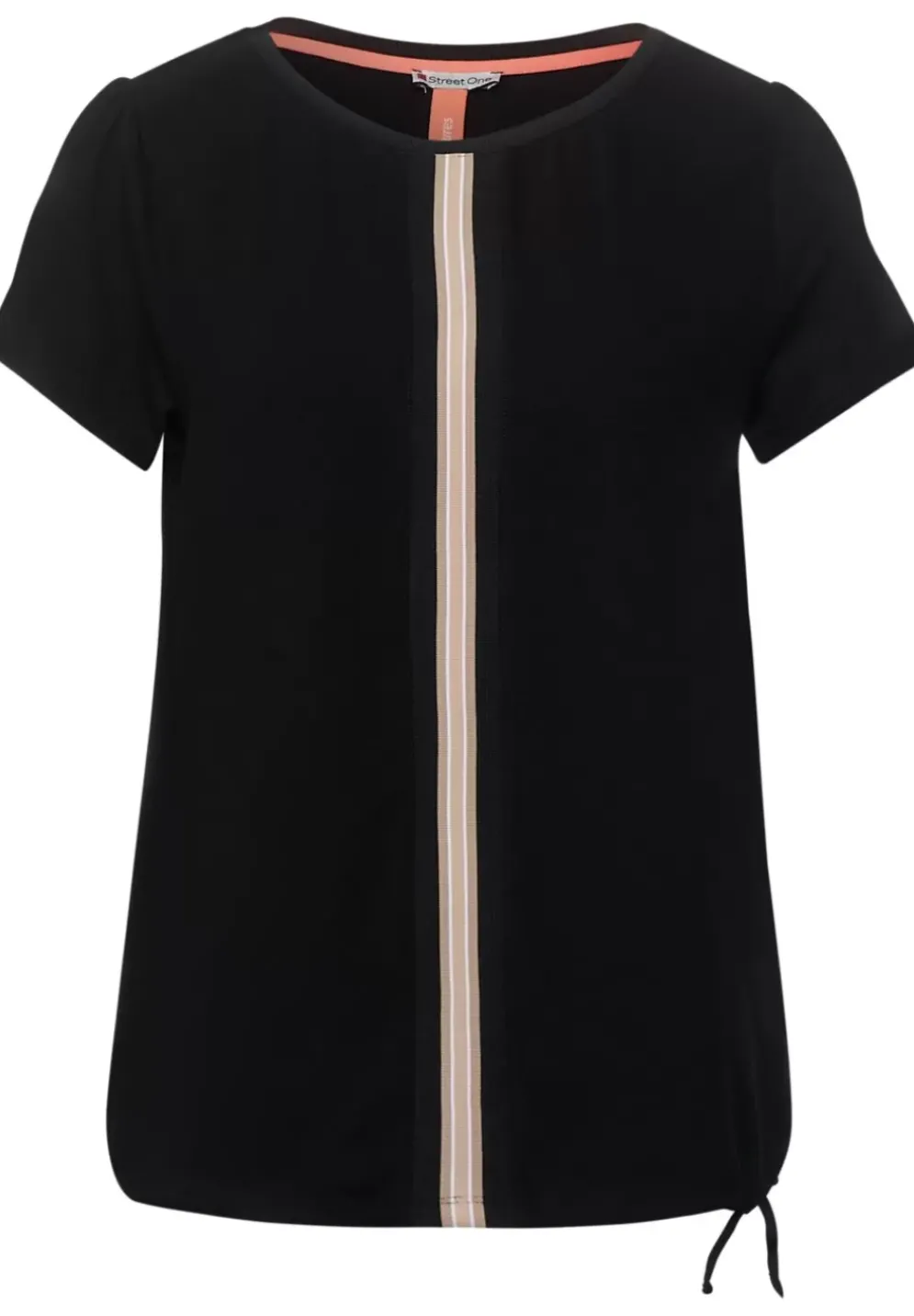 T-Shirt Im Materialmix