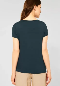 T-Shirt Im Materialmix