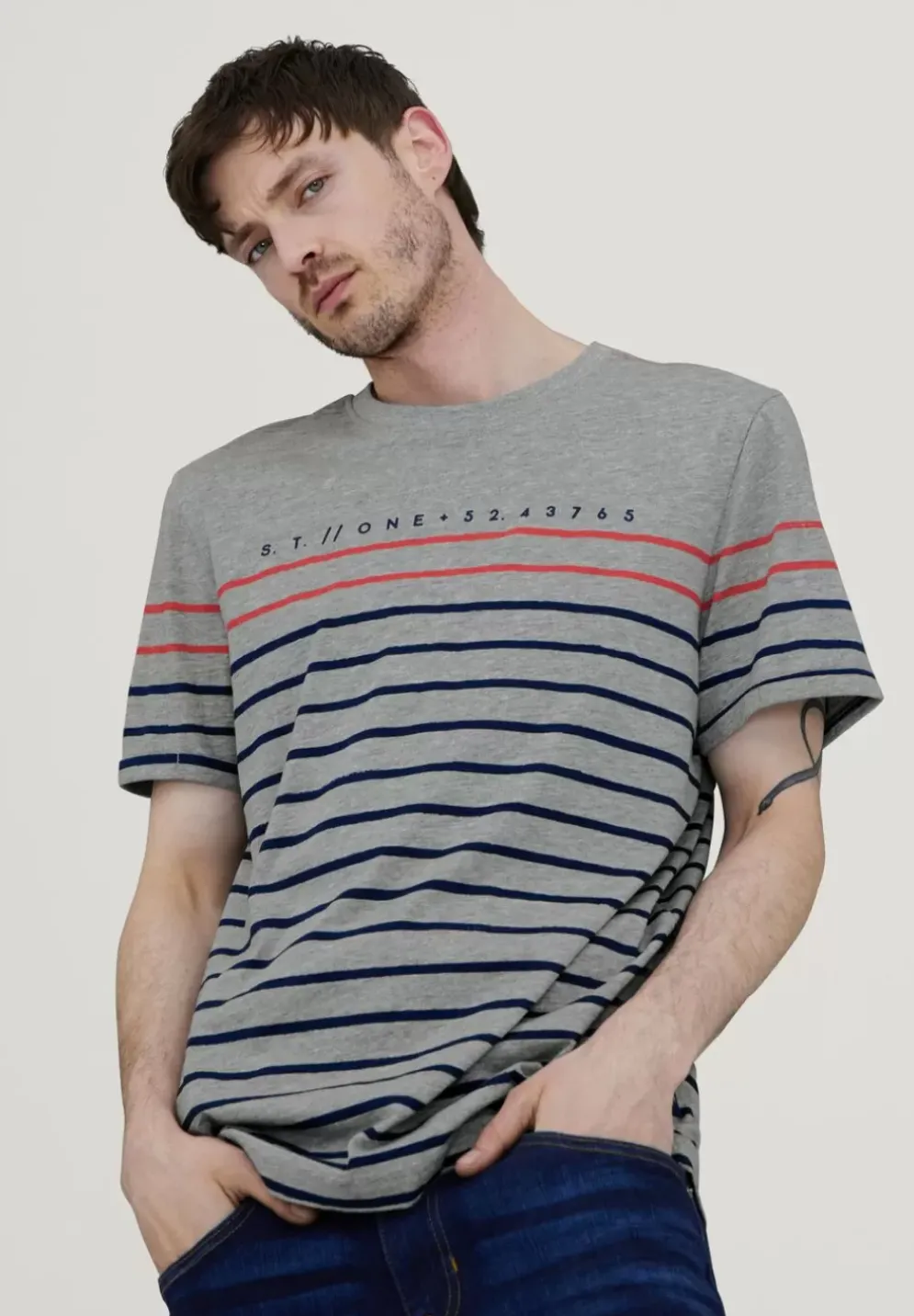 T-Shirt Im Streifenmix