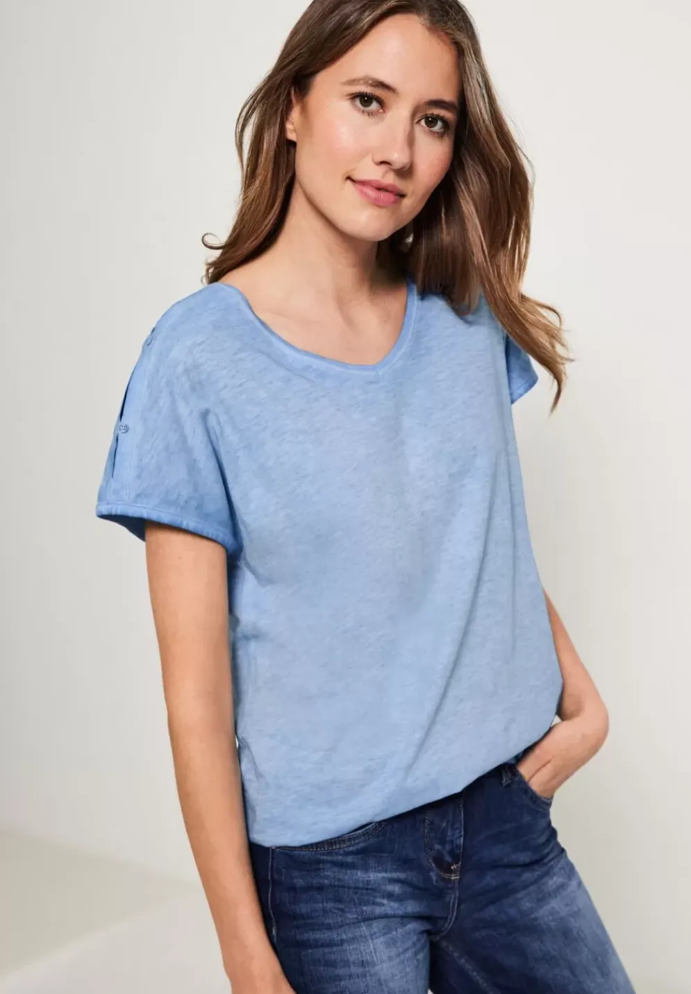 T-Shirt In Gewaschener Optik