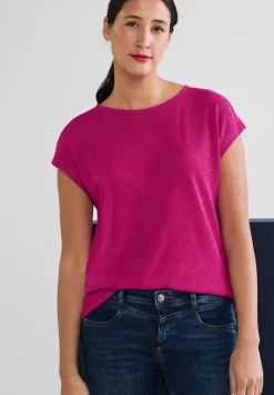 T-Shirt In Leinenlook