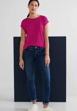 T-Shirt In Leinenlook