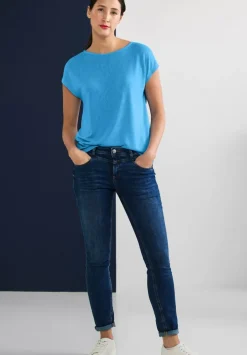 T-Shirt In Leinenlook