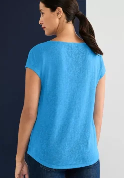 T-Shirt In Leinenlook