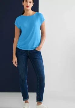 T-Shirt In Leinenlook