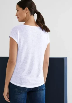 T-Shirt In Leinenlook