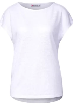 T-Shirt In Leinenlook