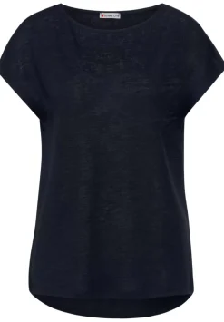 T-Shirt In Leinenlook