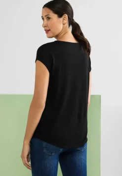 T-Shirt In Leinenlook