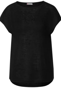 T-Shirt In Leinenlook