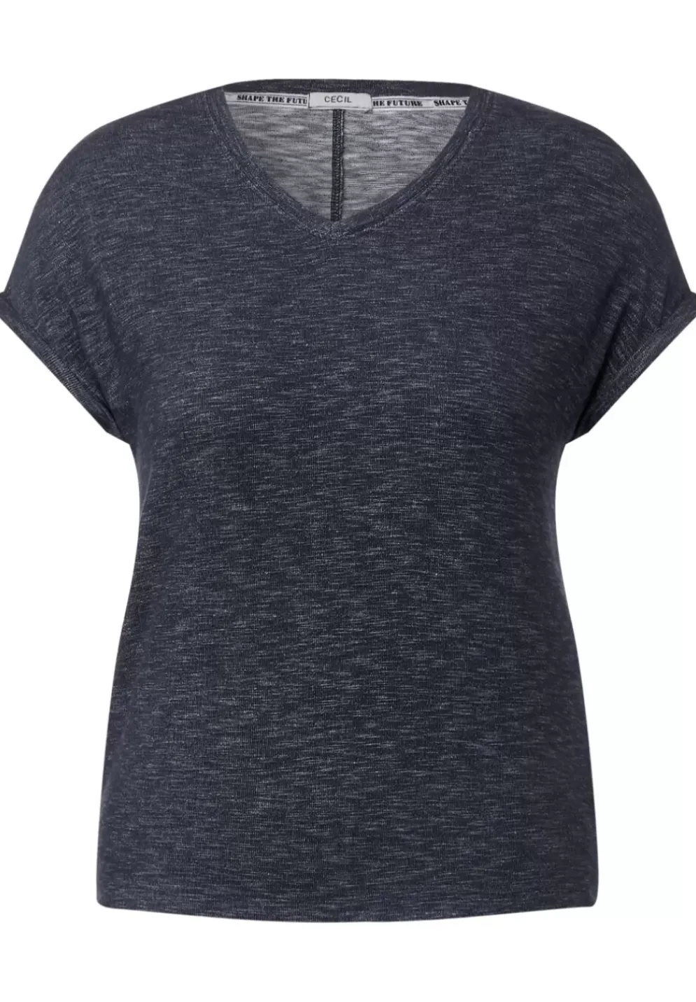 T-Shirt In Melange Optik