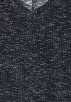 T-Shirt In Melange Optik