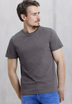 T-Shirt In Melange Optik