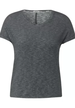 T-Shirt In Melange Optik