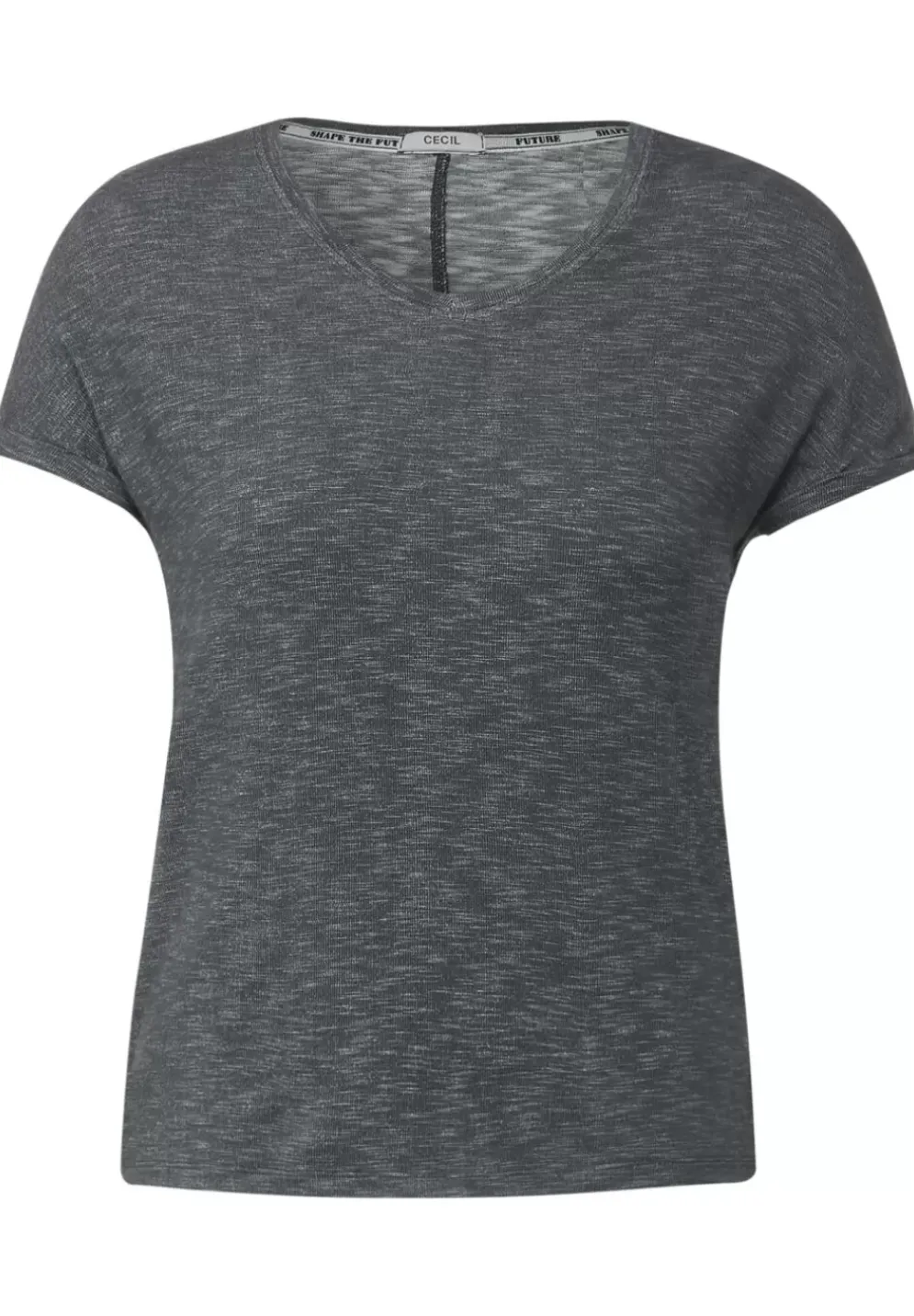 T-Shirt In Melange Optik
