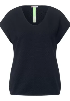 T-Shirt In Struktur Optik