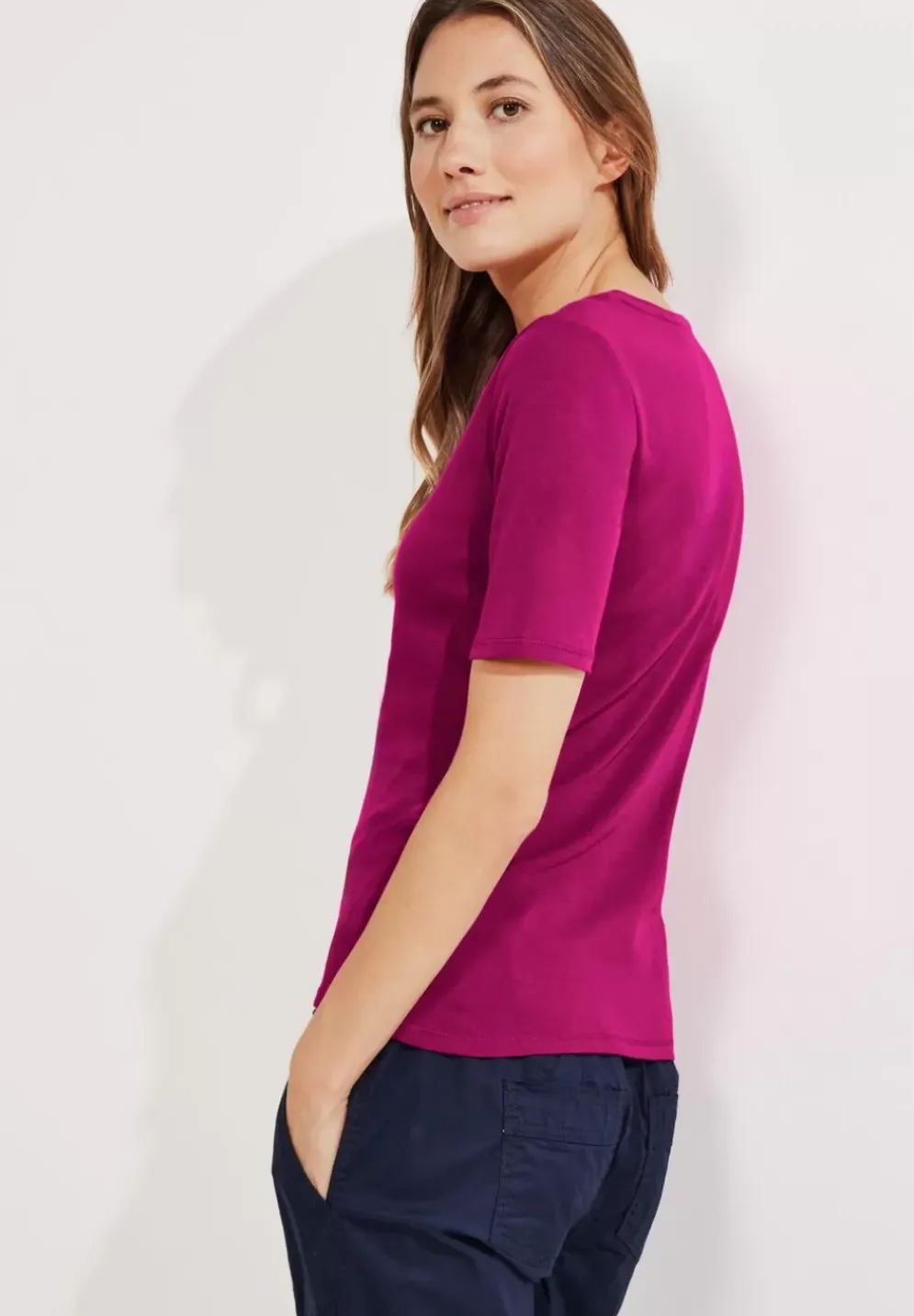 T-Shirt In Unifarbe