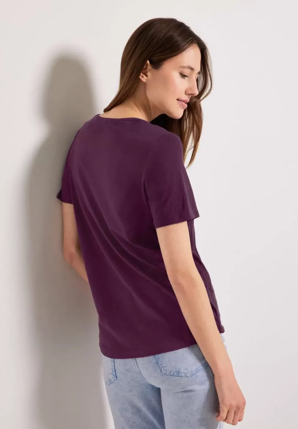 T-Shirt In Unifarbe