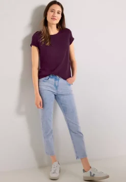 T-Shirt In Unifarbe