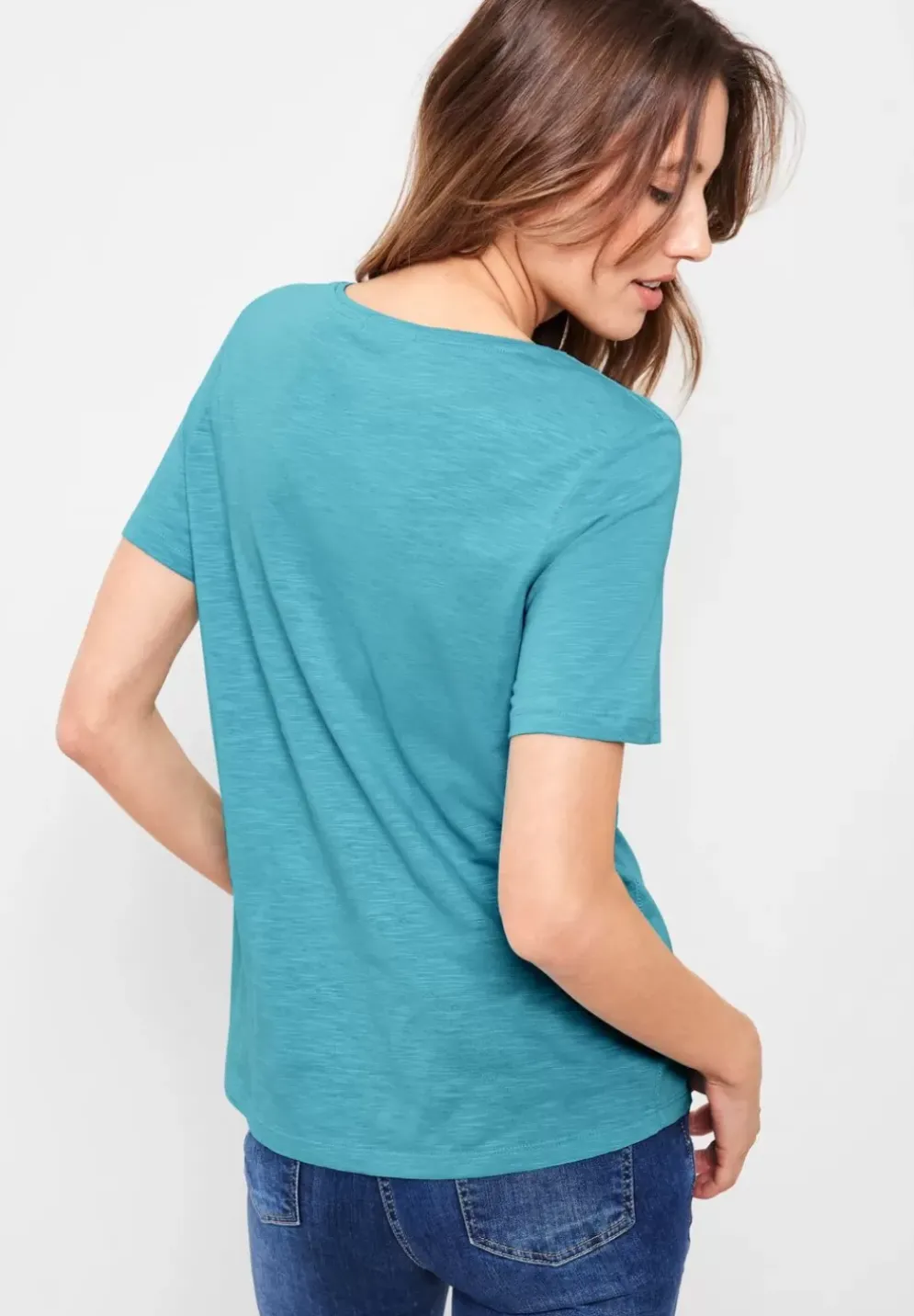 T-Shirt In Unifarbe