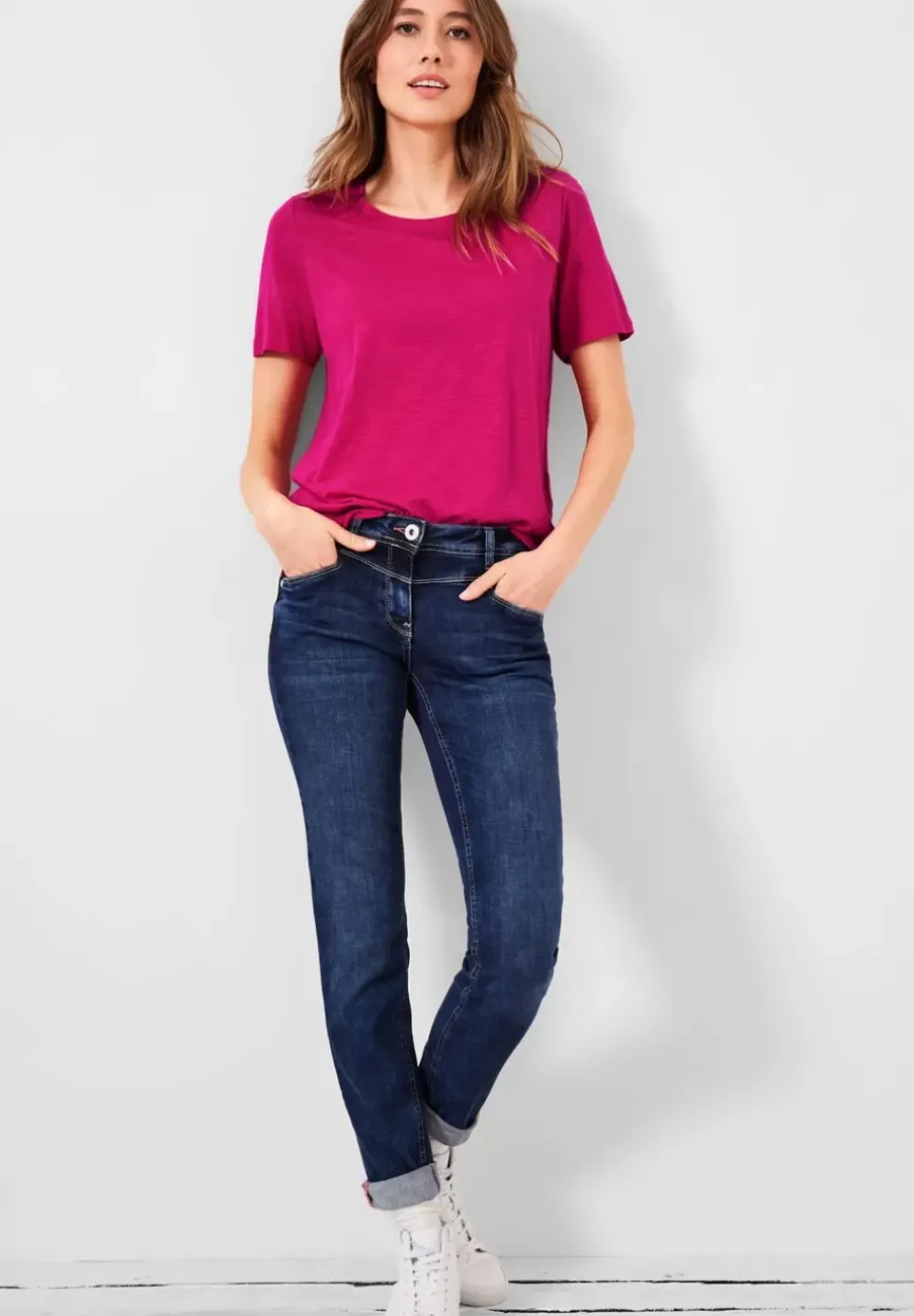 T-Shirt In Unifarbe