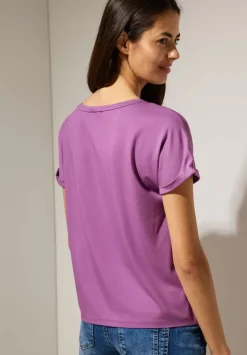 T-Shirt In Unifarbe
