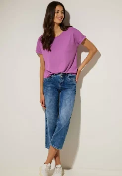 T-Shirt In Unifarbe