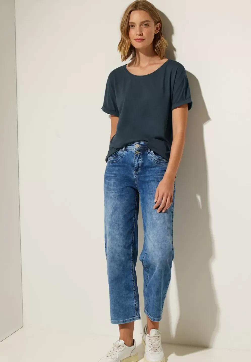 T-Shirt In Unifarbe