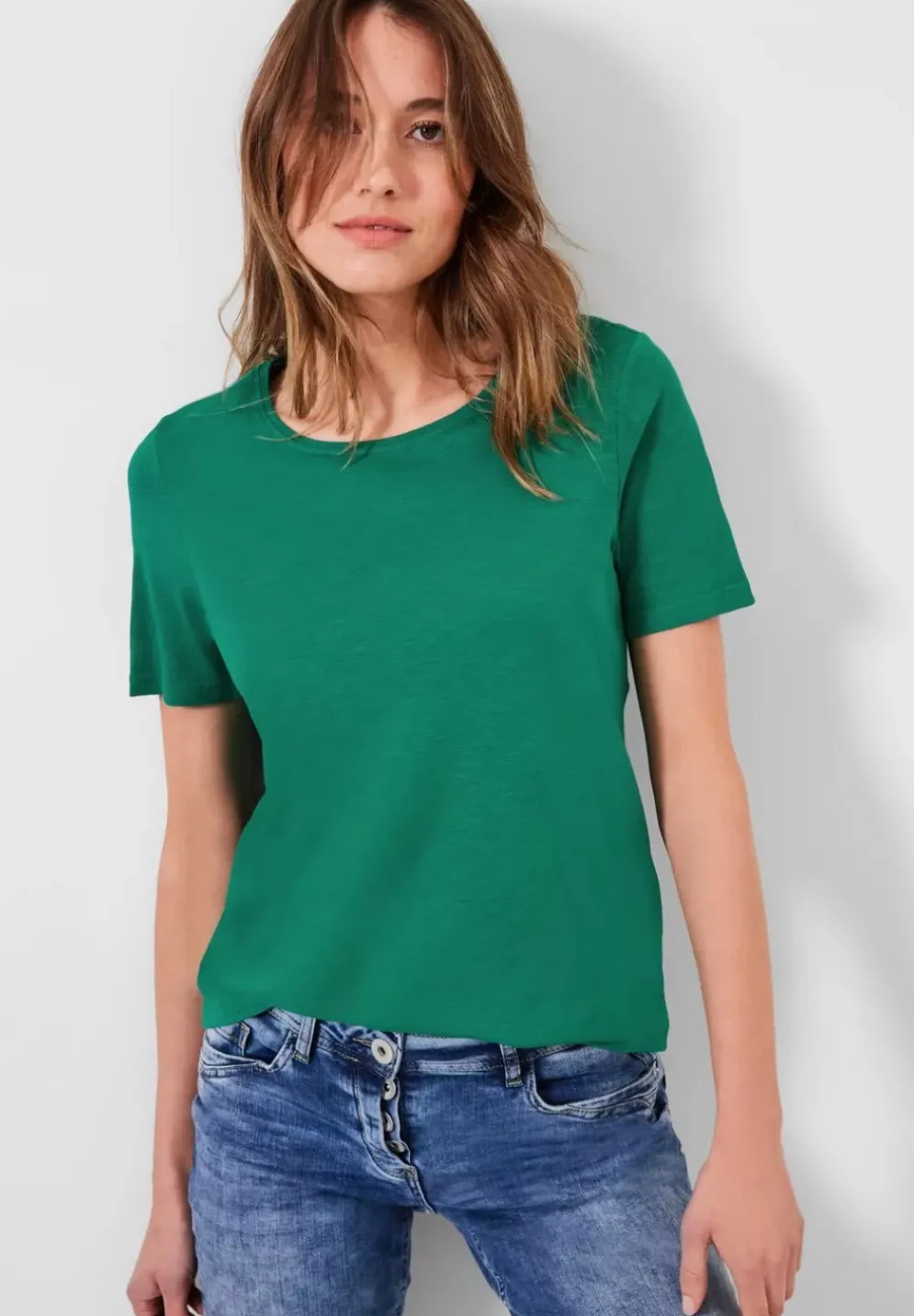 T-Shirt In Unifarbe