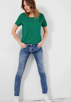 T-Shirt In Unifarbe