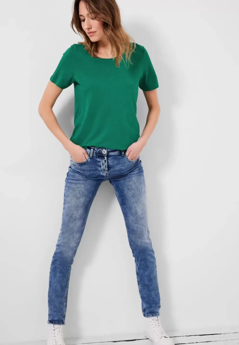 T-Shirt In Unifarbe