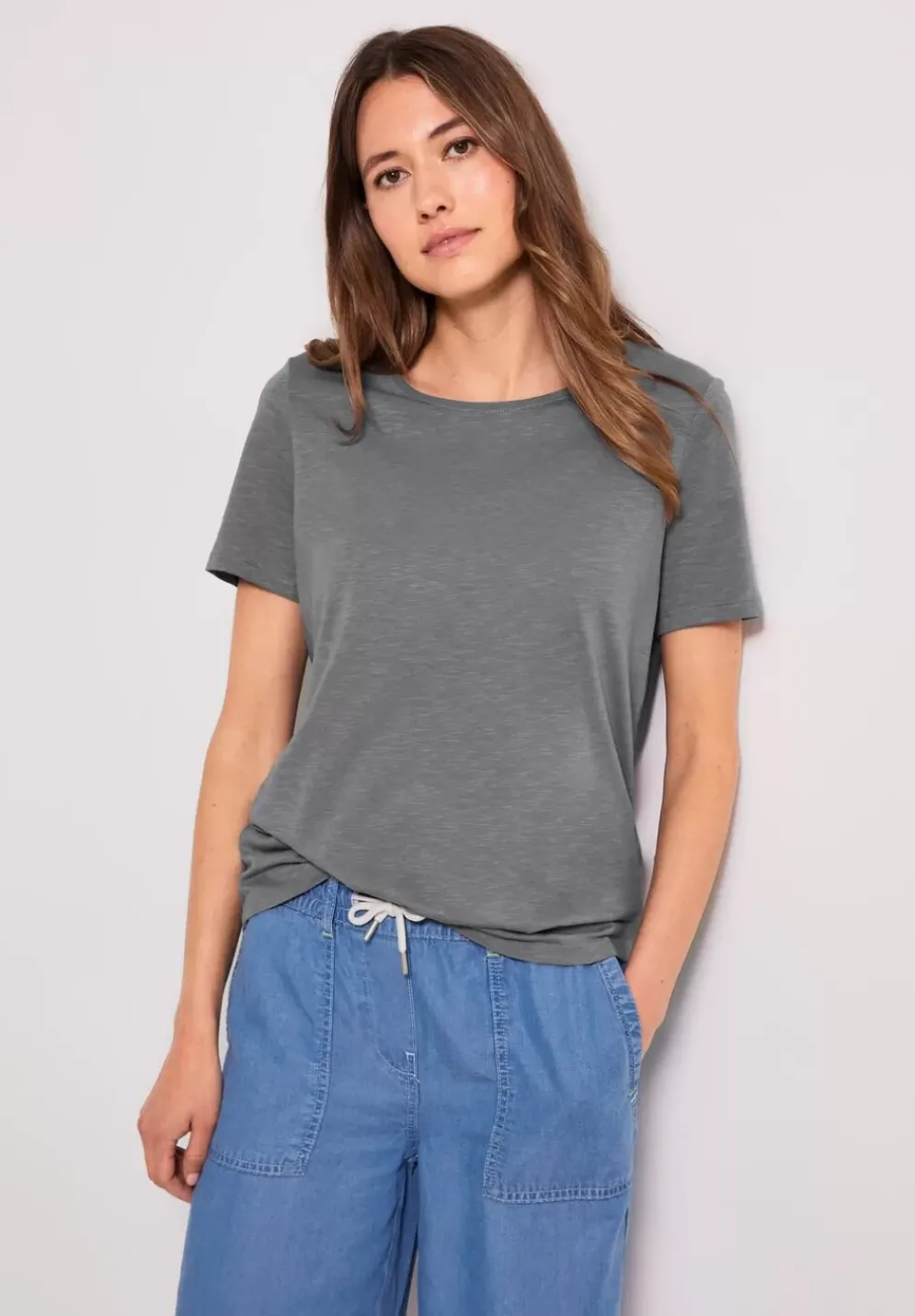 T-Shirt In Unifarbe