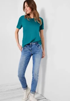 T-Shirt In Unifarbe