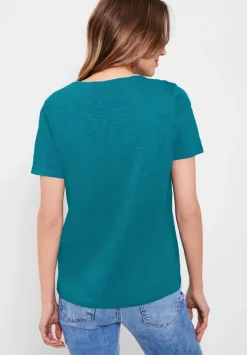 T-Shirt In Unifarbe