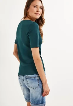 T-Shirt In Unifarbe