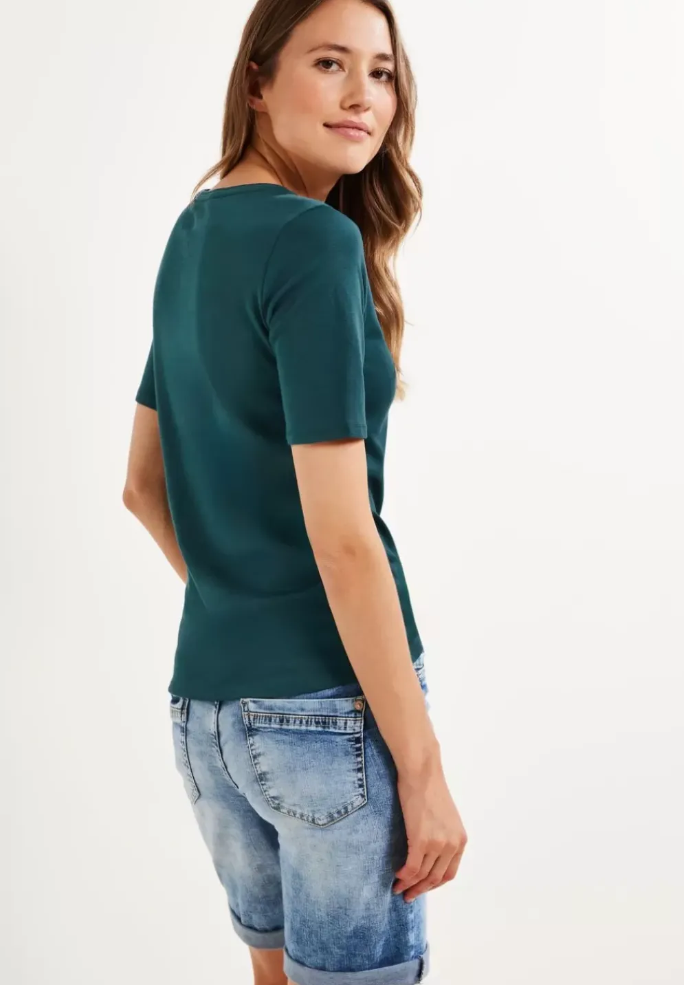 T-Shirt In Unifarbe