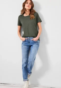 T-Shirt In Unifarbe