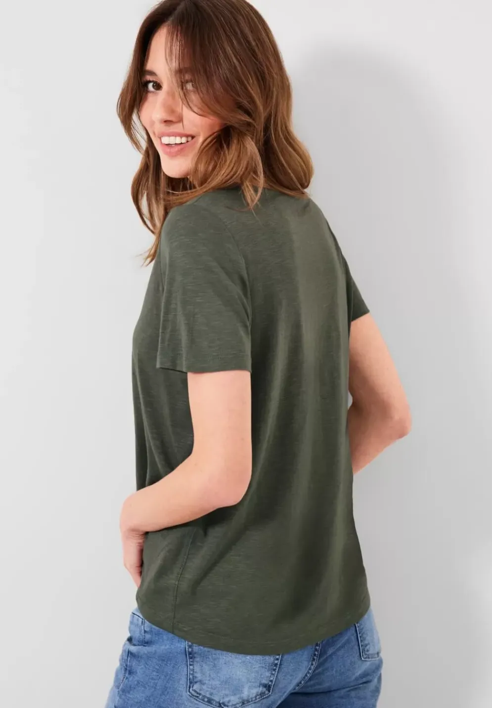 T-Shirt In Unifarbe