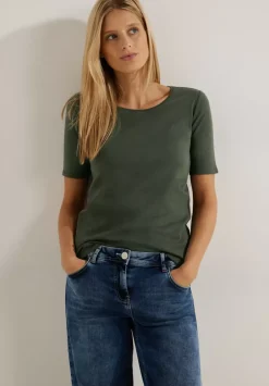 T-Shirt In Unifarbe